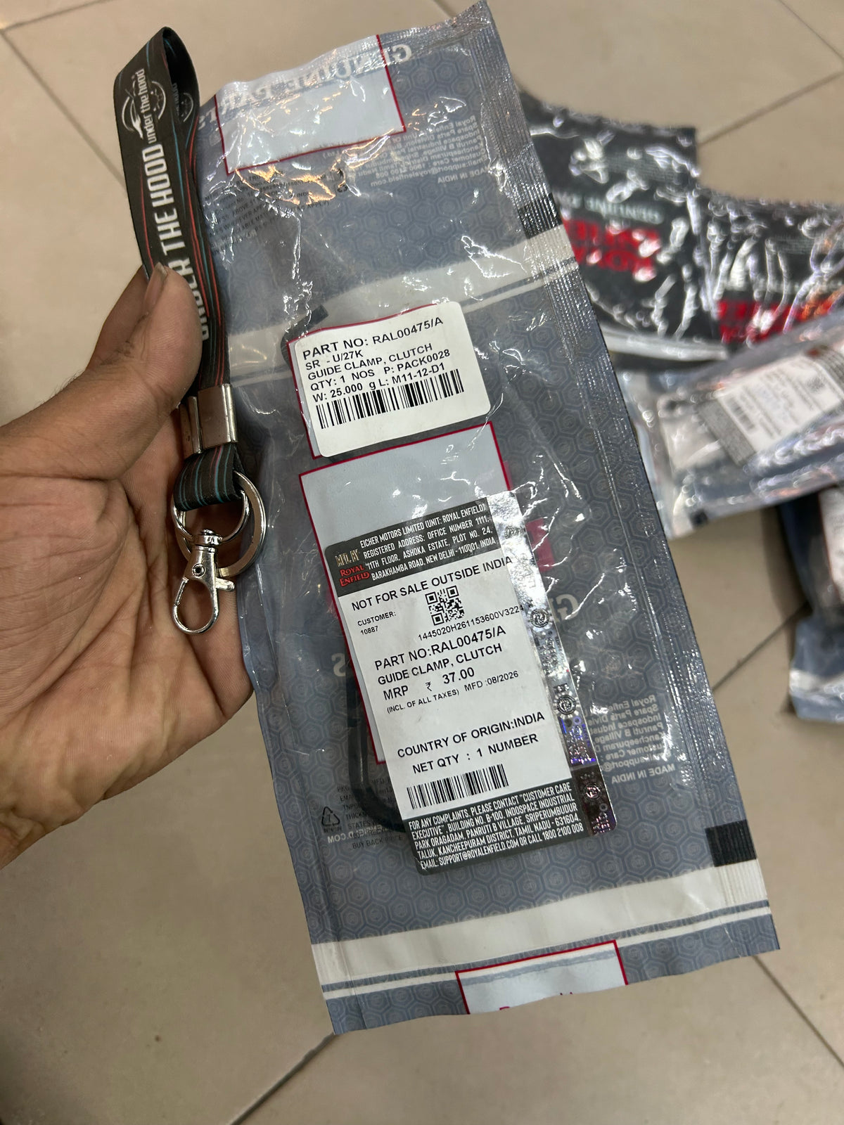 Royal Enfield Hunter 350, Bullet 350 & Goan Classic 350 Clutch Cable Guide Clamp – RAL00475/A