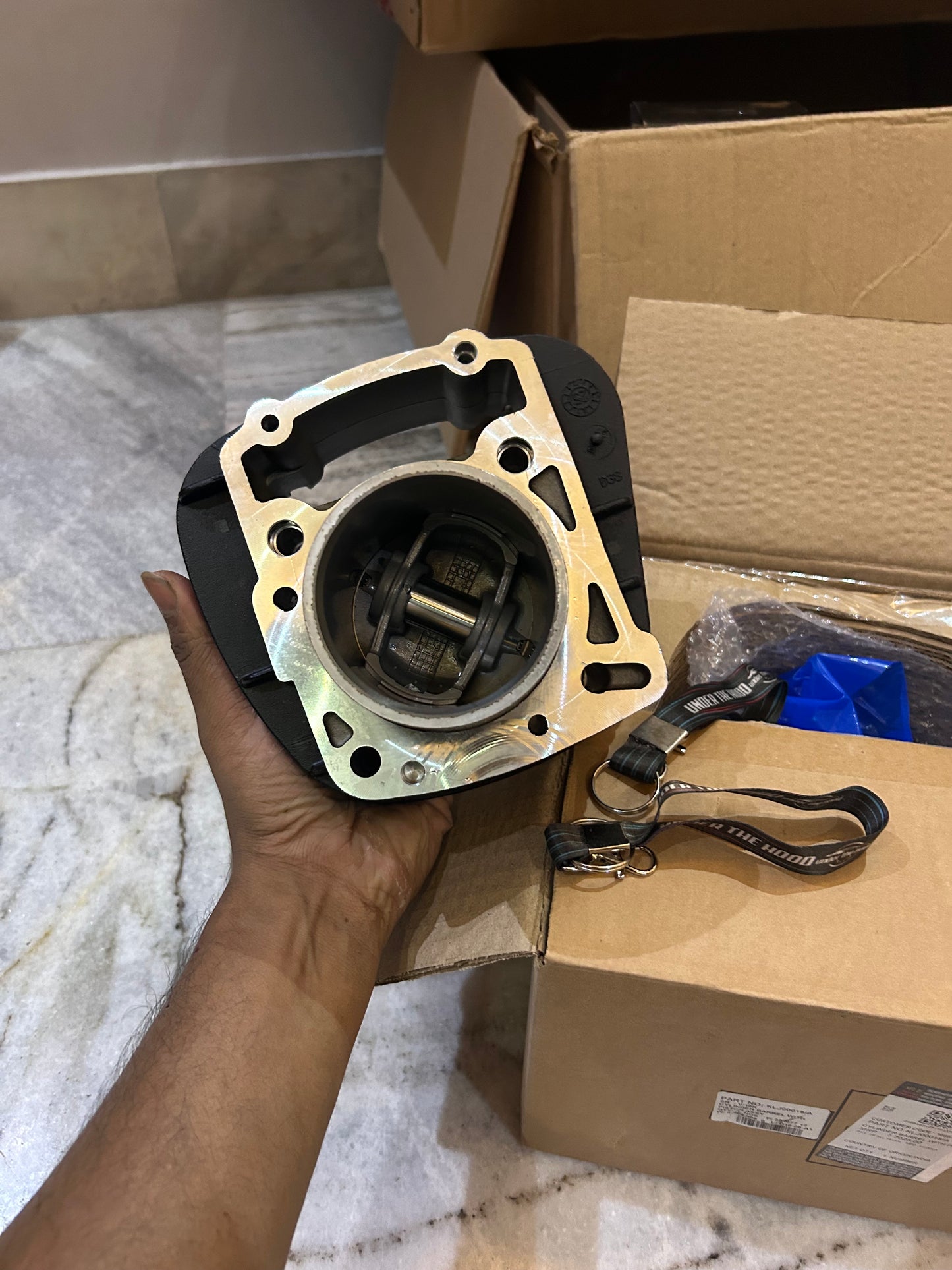 Royal Enfield KLJ00018/A – Cylinder Barrel with Piston Assembly (Black) – OEM for Classic Reborn 350, Meteor 350, Hunter 350