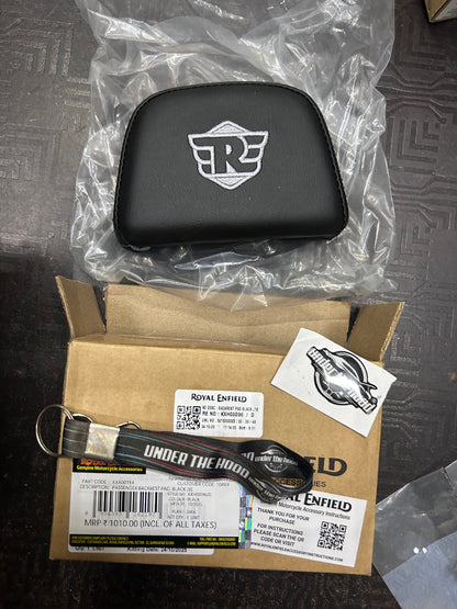 Royal Enfield Passenger Backrest Pad (Black) for All New Bullet 350 | KXA00154