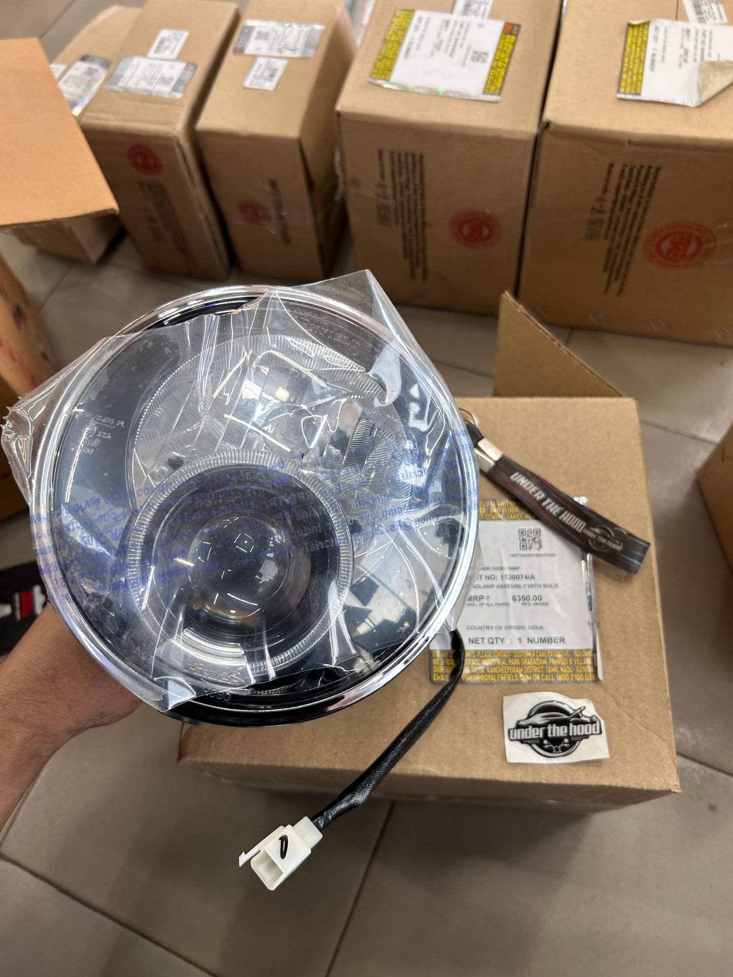 Royal Enfield Headlamp Assembly with Bulb – 1120074/A | OEM Headlamp for Thunderbird-X 350