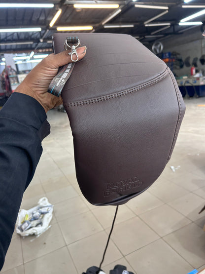 Royal Enfield Brown Pleated Seat Cover KXA00133 — OEM Accessory for Hunter 350