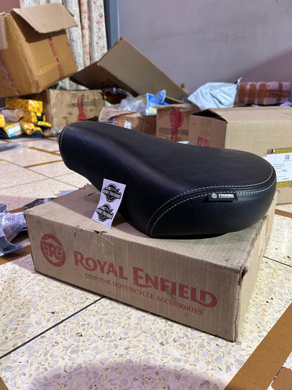 Royal Enfield 1990605 Black Touring Rider Seat — OEM Comfort Seat for Classic 350/500 UCE (pre-Sep 2021)