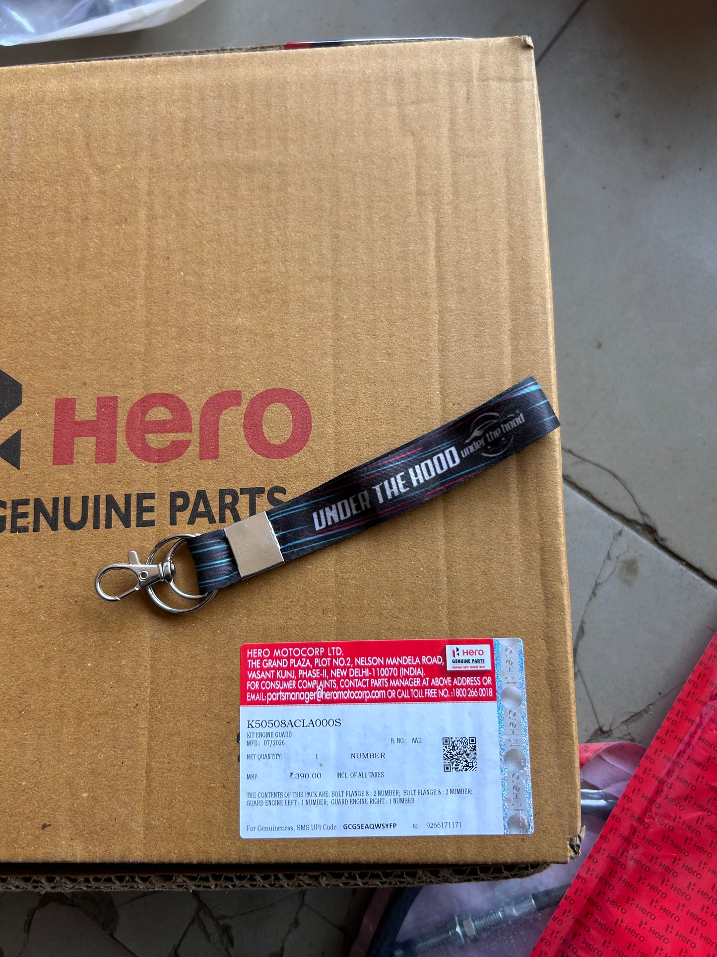 Hero Genuine Engine Guard Kit / Crash Guard / Leg Guard for Xtreme 125 – K50508ACLA000S