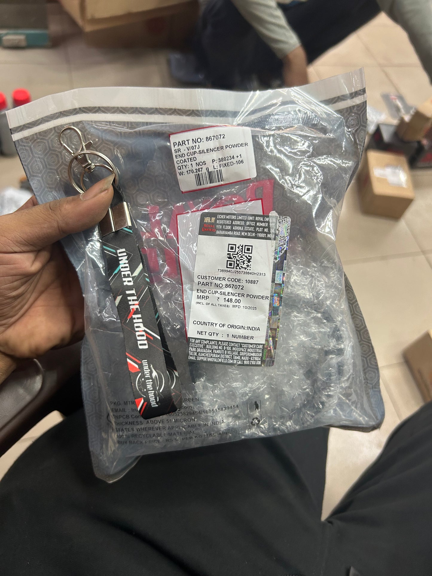 Royal Enfield End Cup – Silencer (Powder Coated) for Thunderbird 350 / Thunderbird 500 (UCE) – Part No. 867072