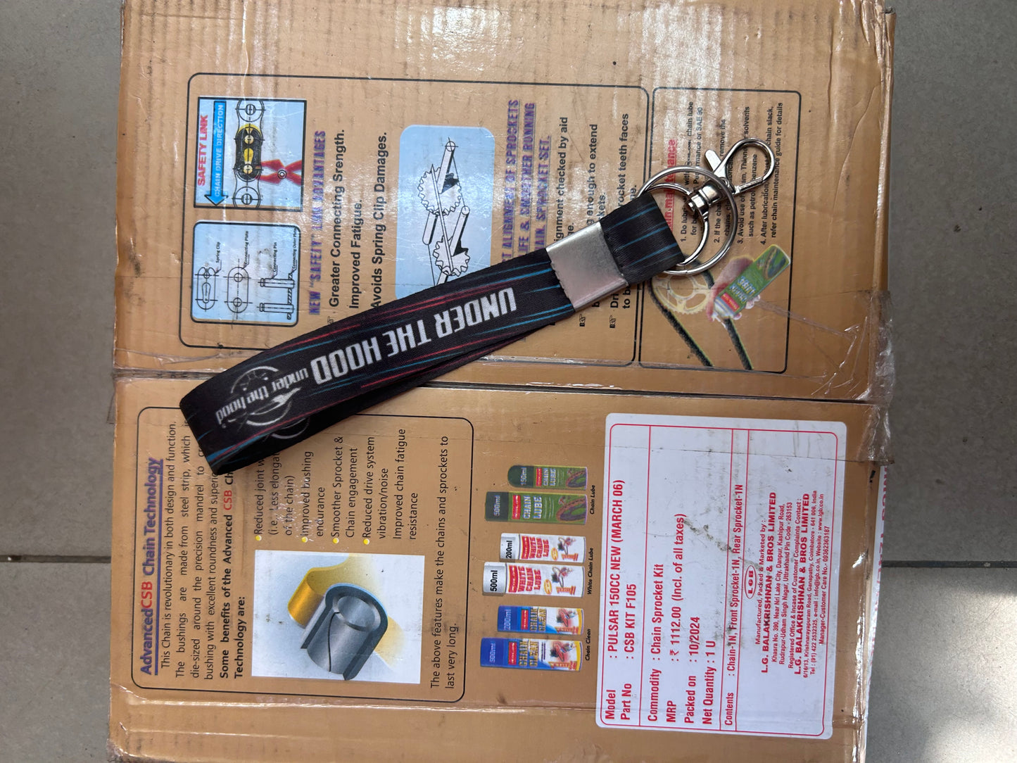 Rolon KIT F105 Chain & Sprocket Kit for Bajaj Pulsar 150 Digital (New Mar-06 Model) – 428, 124-Link, 15T/44T