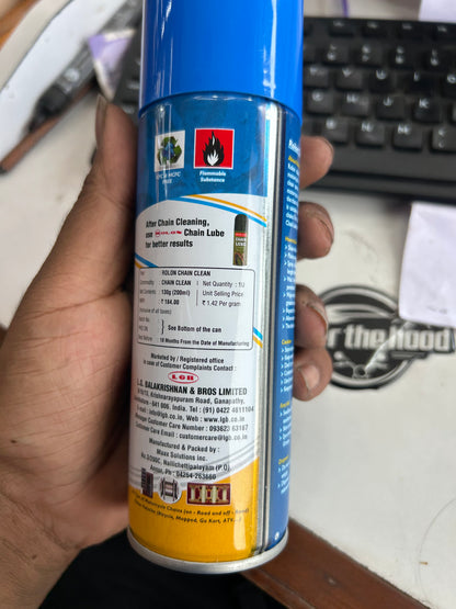 Rolon Chain Cleaner (200ml & 500ml) – Powerful Degreaser for Motorcycle and Scooter Chains | Quick Dry, Non-Corrosive Formula | Made in India by LGB Rolon