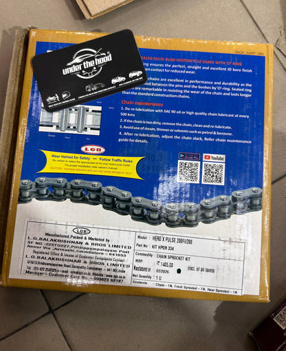 Rolon HPOR 334 Chain & Sprocket Kit for Hero Xpulse 200 / 200Fi (BS4 & BS6 2V, 13T–38T, 520 O-Ring)