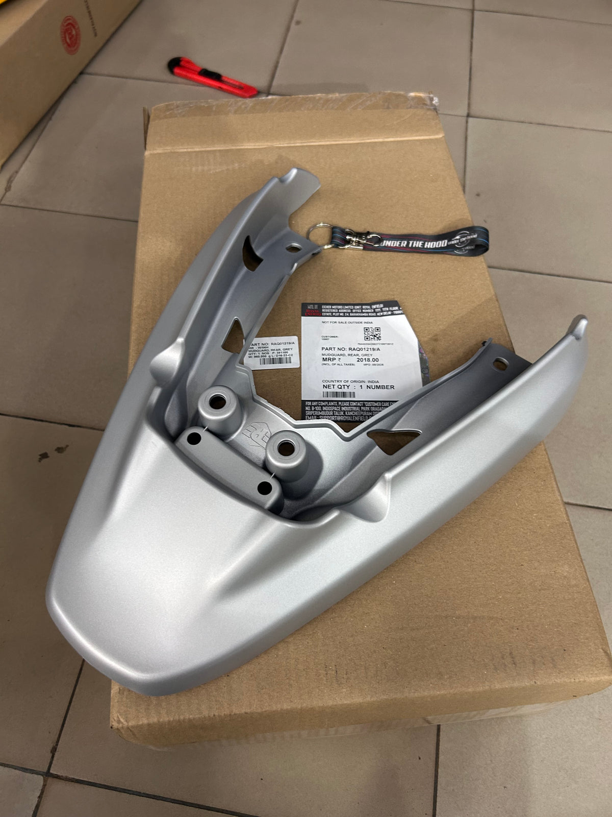 Royal Enfield Guerrilla 450 Smoke Silver Rear Mudguard RAQ01219/A