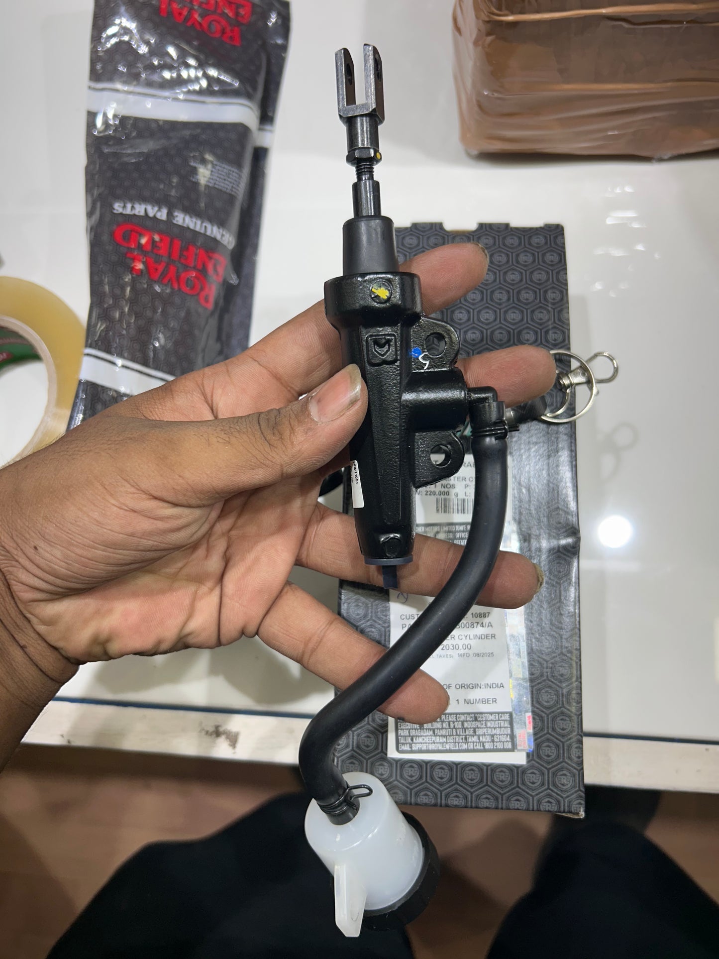 Royal Enfield RAB00874/A – Rear Master Cylinder Assembly for Hunter 350 (All Variants) – OEM