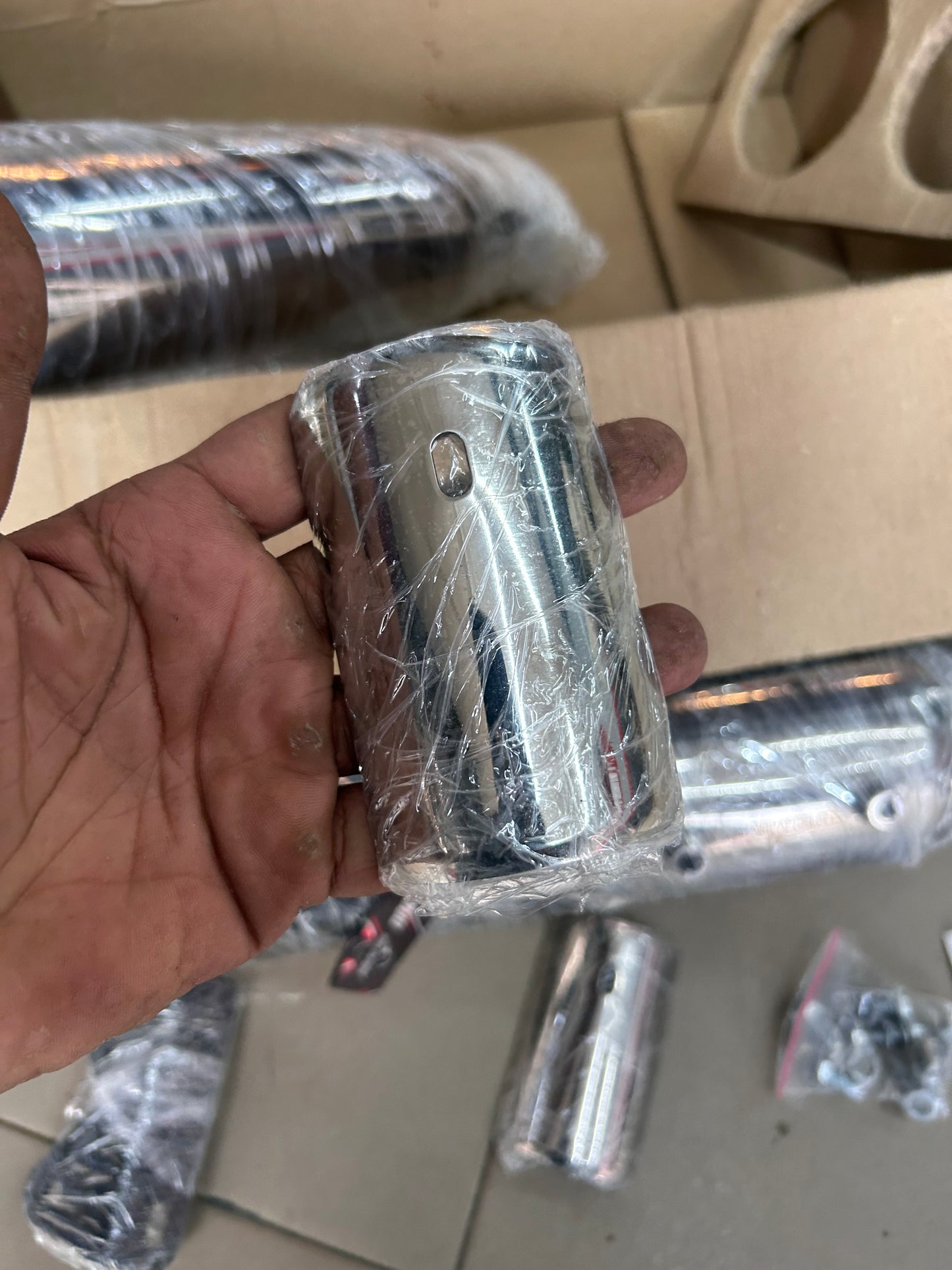 Red Rooster Astral Pro Polish Exhaust for Royal Enfield Super Meteor 650 – SS304, DB Killer, Performance Slip-Ons