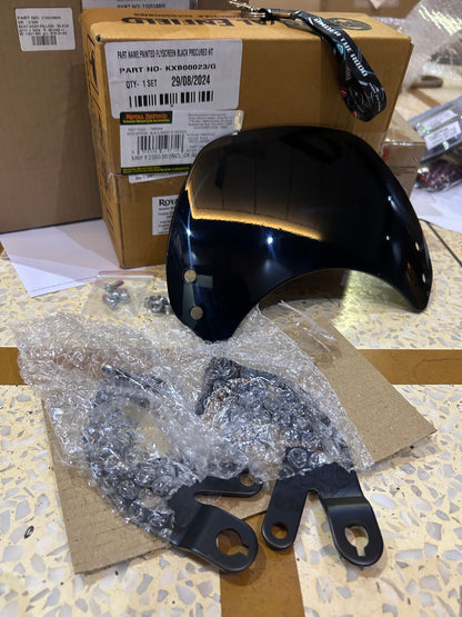 Royal Enfield Black Magic Flyscreen 1990468 — OEM Windshield for Interceptor & Continental GT 650