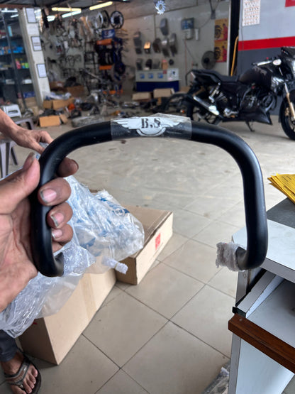 BS Auto Seat Handle Pipe for Royal Enfield Classic 350 Standard UCE – Chrome & Black (304 Stainless Steel)