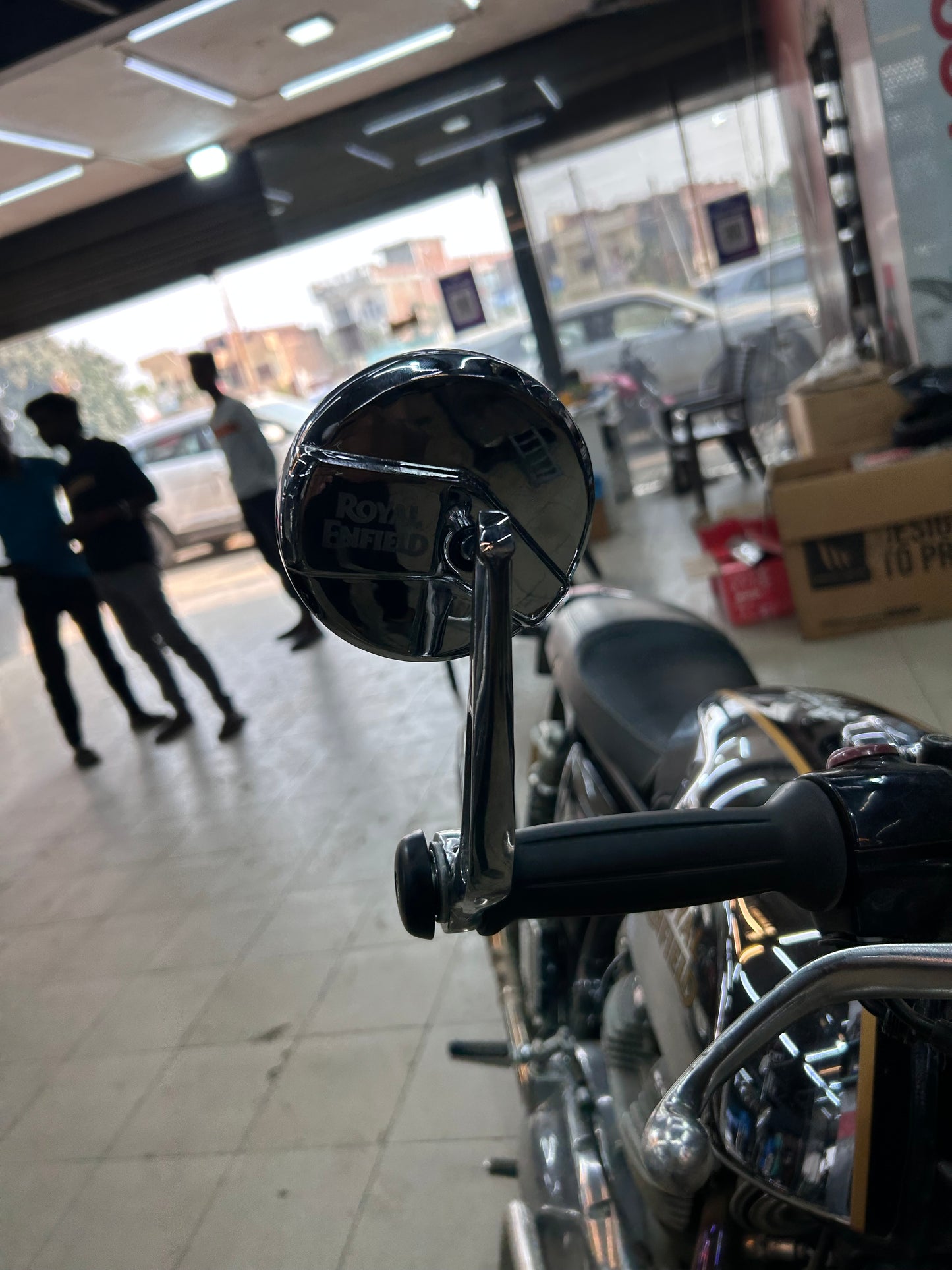 Royal Enfield Replica Bar End Mirror – Universal Fit for Classic, Interceptor, Meteor & More