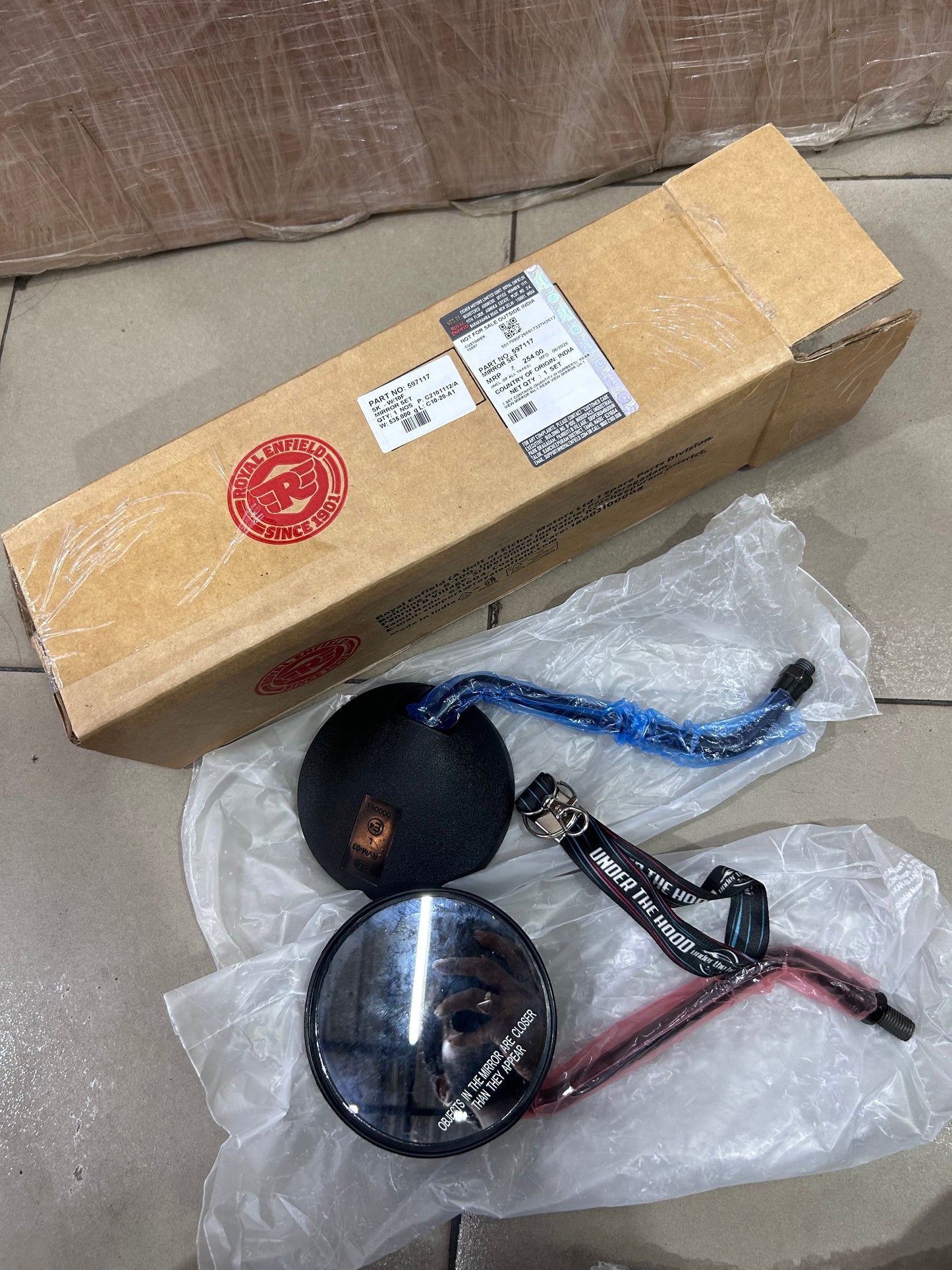 Royal Enfield Bullet 350 UCE KS/ES & Old Bullet Mirror Set 597117