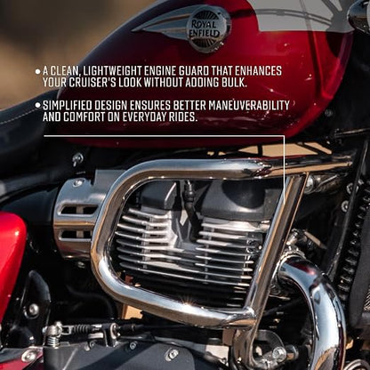 Royal Enfield Airfly Evo Silver Engine Guard / Crash Guard KXA00341 | Super Meteor 650, Shotgun 650, Classic 650 & Bullet 650