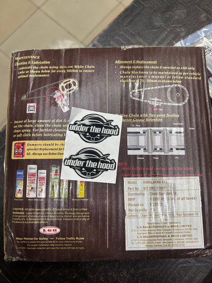 Rolon ORC 329NF Brass O-Ring Chain & Sprocket Kit for Royal Enfield Himalayan 411 – 15T/38T, 525, 110 Links – ORC 329NF