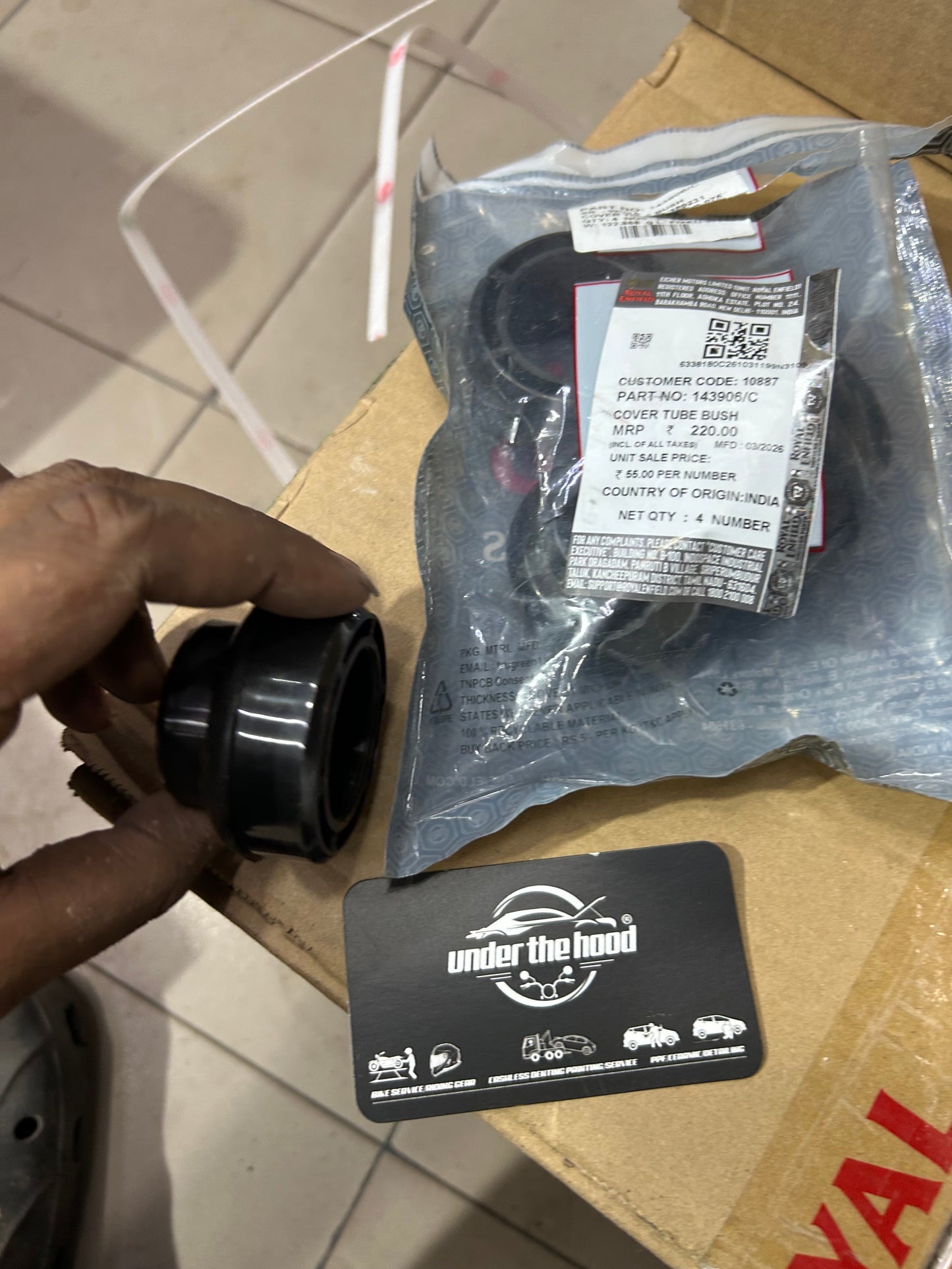 Royal Enfield 143906/C – Front Fork Cover Tube Bush (Dust Cover) for Bullet, Classic, Electra, Thunderbird, Continental GT & Old Models