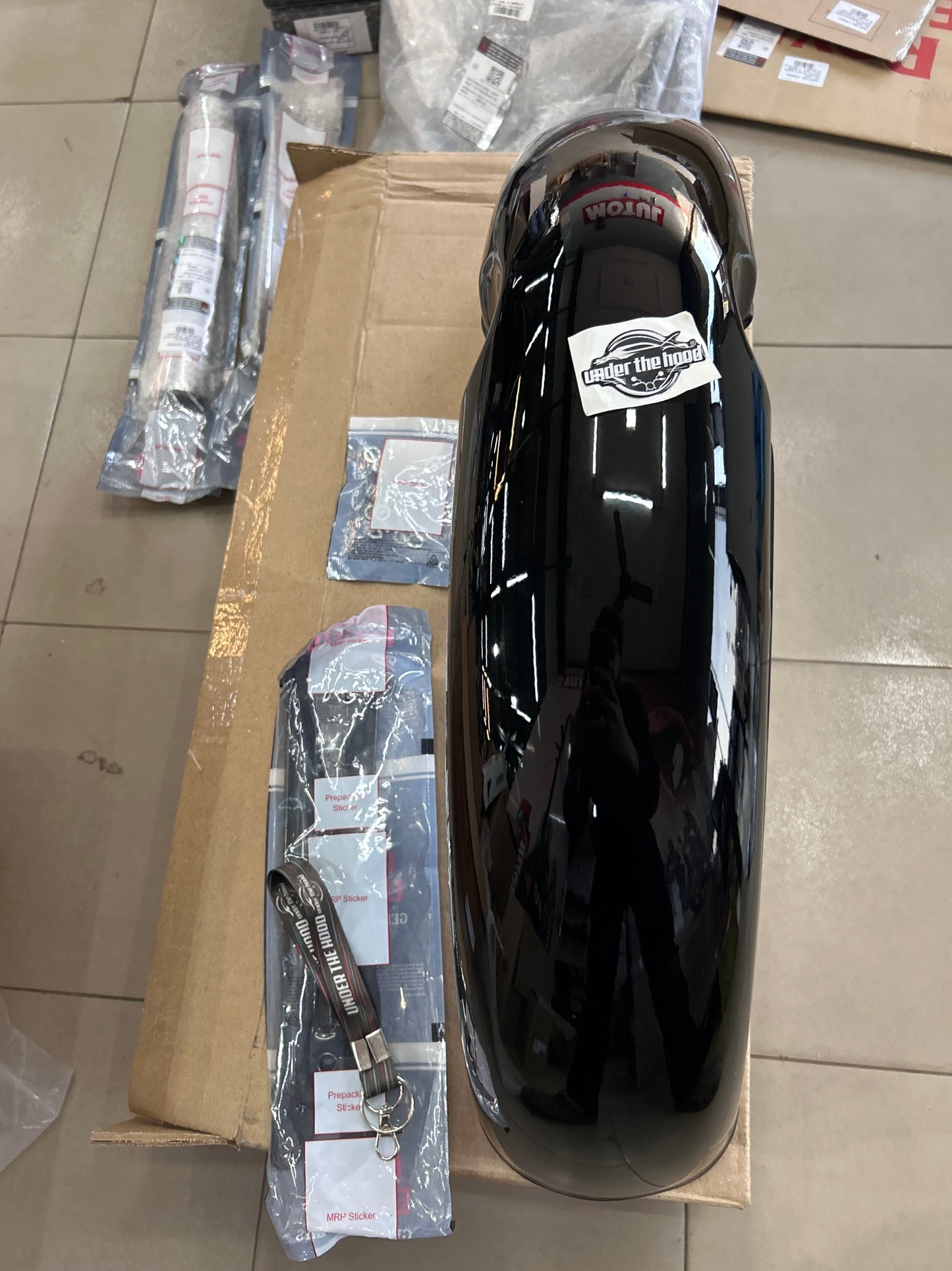 Royal Enfield 888402 Front Mudguard Kit Assembly (Black) – Bullet / Standard 350 UCE (OEM Genuine)