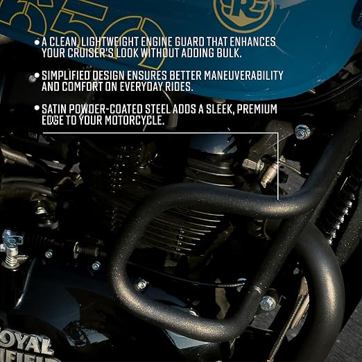 Royal Enfield Airfly Evo Black Engine Guard / Crash Guard KXA00340 | Super Meteor 650, Shotgun 650, Classic 650 & Bullet 650