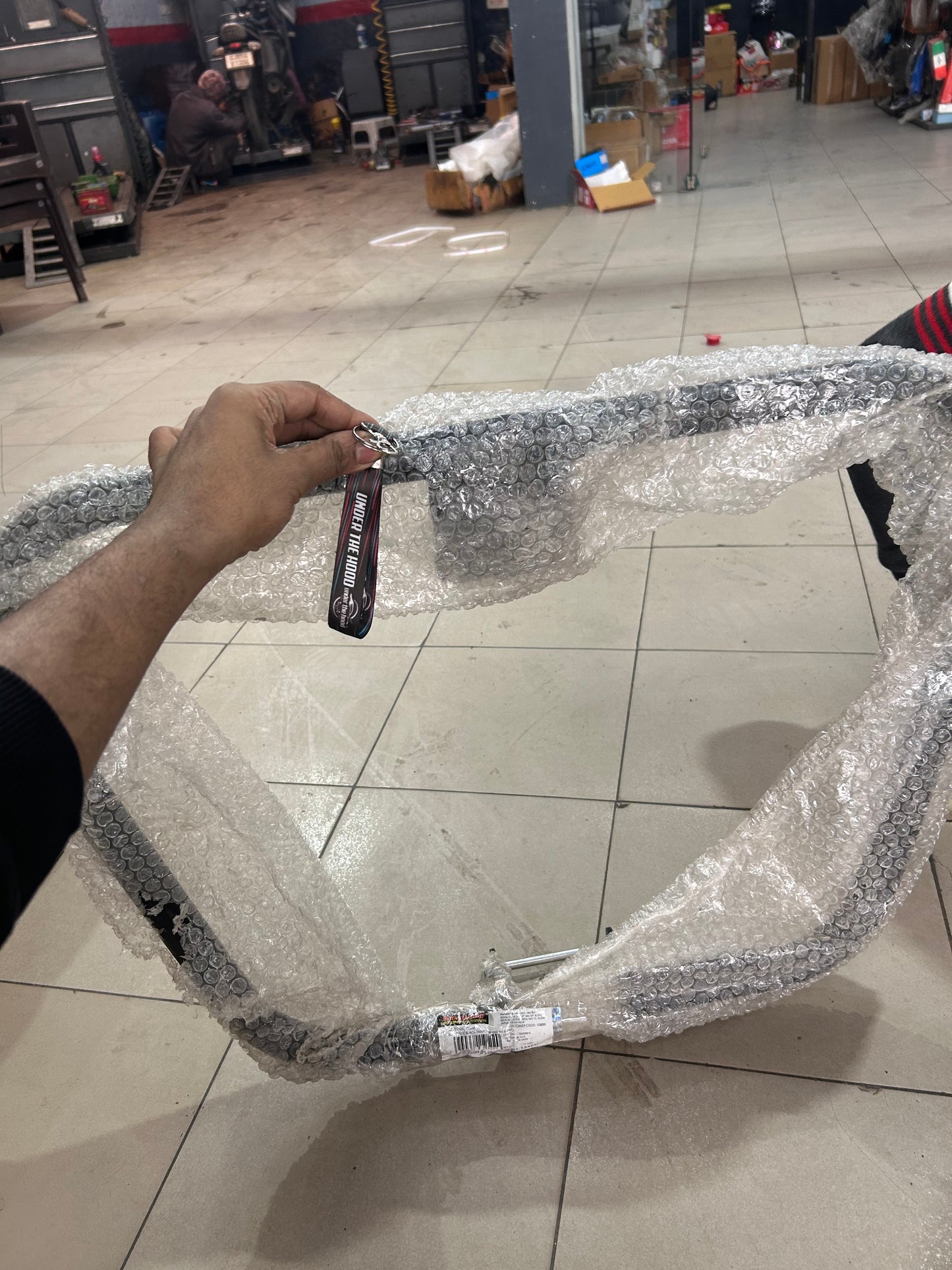 Royal Enfield 1990602 Black Trapezium Engine Guard (32 mm) — OEM Crash Bar for Classic/Bullet/Electra UCE