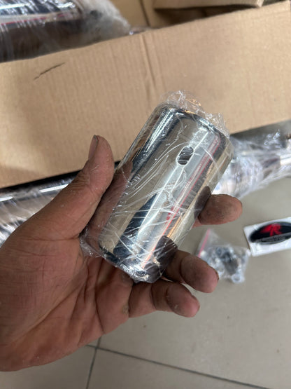 Red Rooster Astral Pro Polish Exhaust for Royal Enfield Super Meteor 650 – SS304, DB Killer, Performance Slip-Ons