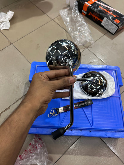 Royal Enfield Hunter 350 / Meteor 350 / Classic 350 Reborn / Shotgun 650 Chrome Rear View Mirror Set – Autobird 199