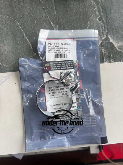 Royal Enfield Silencer Clamp 585538/D (OEM) – Fits Himalayan (E4/E5), Scram 411, Continental GT 535, Bullet Trials 500, Classic 500 UCE