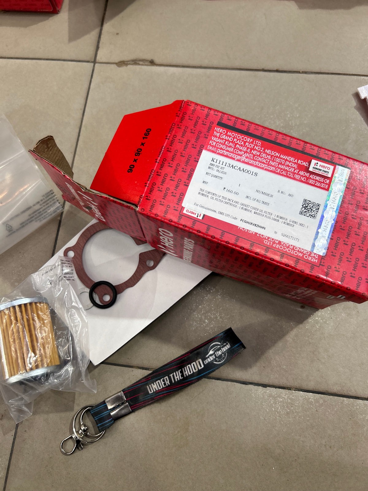Hero Genuine Scheduled Maintenance Kit 210cc – Every 6,000 km | Oil Filter Service Kit / FSC Kit | K11113ACAA001S