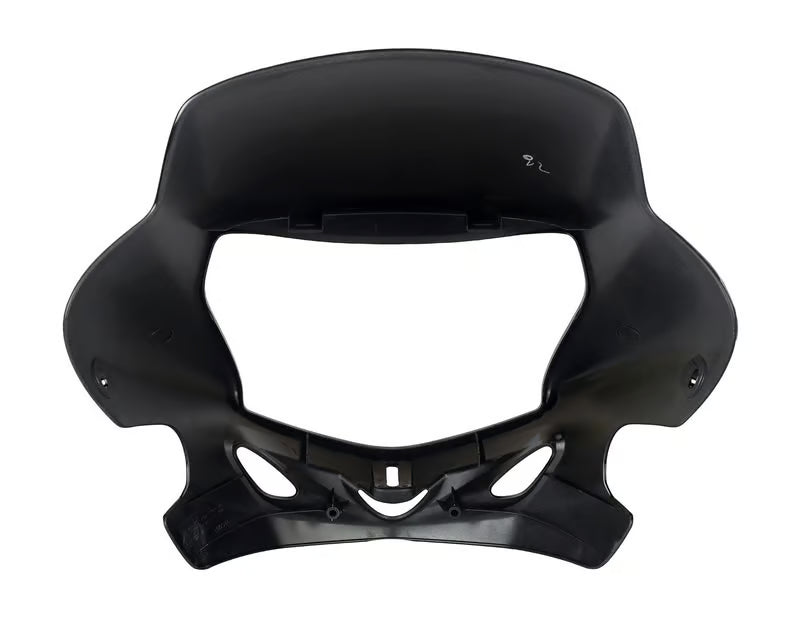 Hero Genuine HF Deluxe Front Visor Black-2 with Metallic Silver & Purple | Headlight Mask / Fearing / Khopadi | 83400AAHH20ZBS