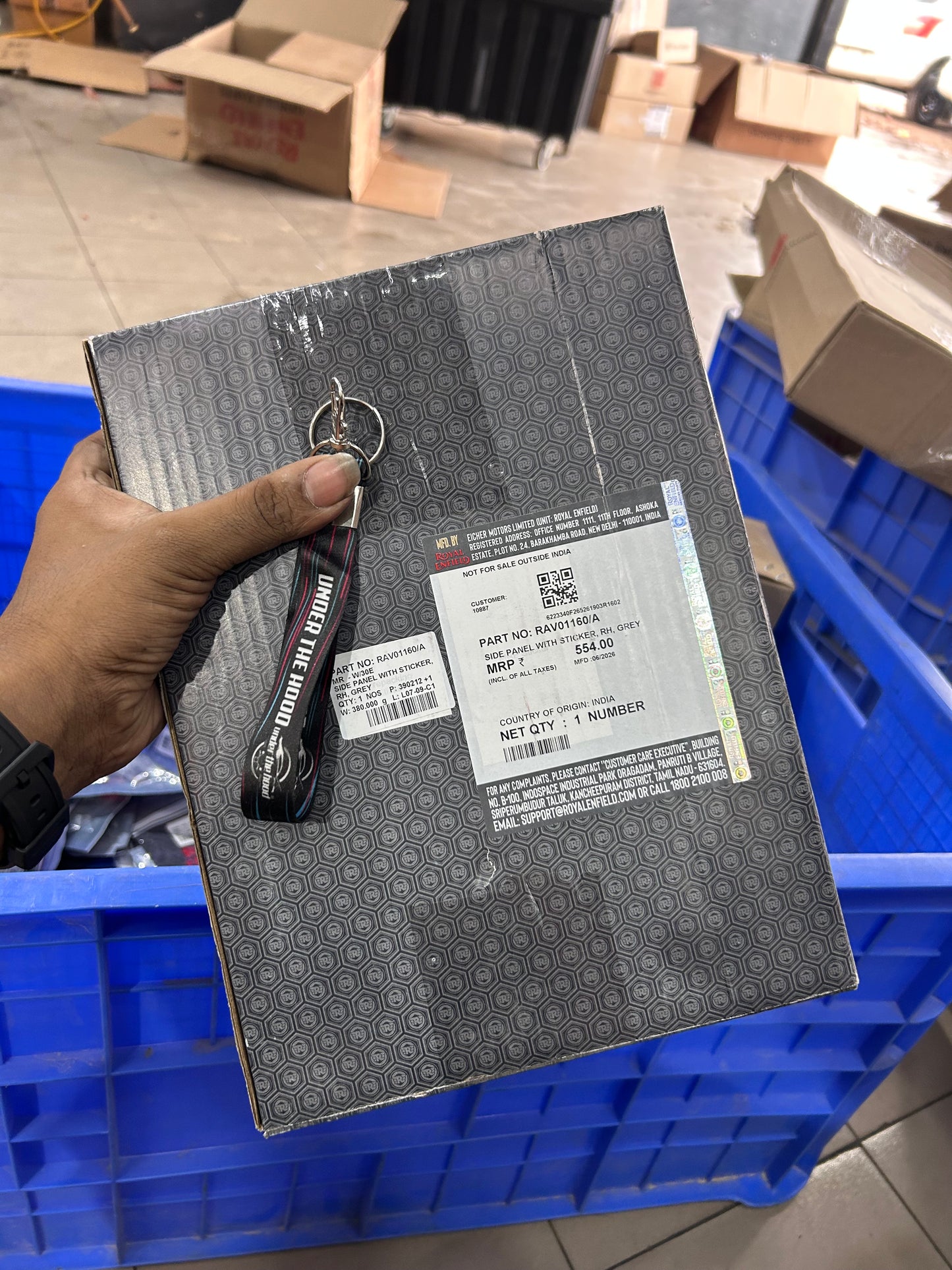 Royal Enfield Side Panel with Sticker RH Grey RAV01160/A for Hunter 350 Dapper Grey
