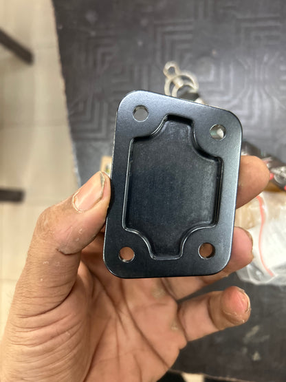 Royal Enfield 1990615 Black Tappet Cover — OEM Machined Aluminium Inspection Cover for UCE Models