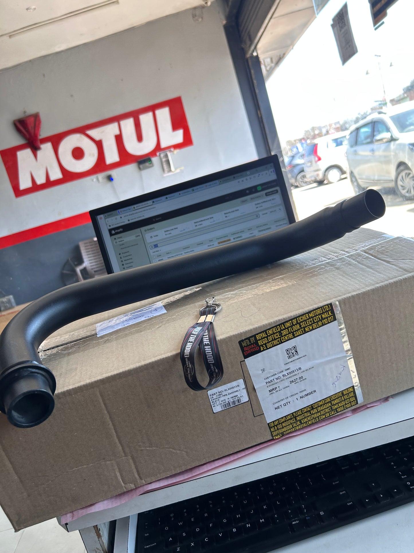 Exhaust Pipe Assembly (Down Pipe/Bend Pipe) – Classic 350 Reborn & Bullet 350 J-Series – RLX00513/B (HR Black)