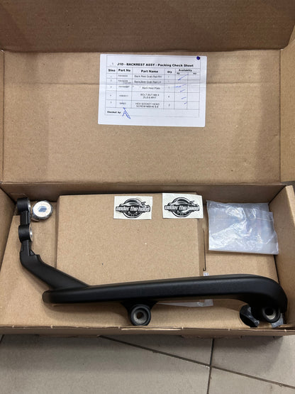 Royal Enfield Black Passenger Backrest Mounts KXA00625 — OEM Cast-Alu Mounts for Meteor 350