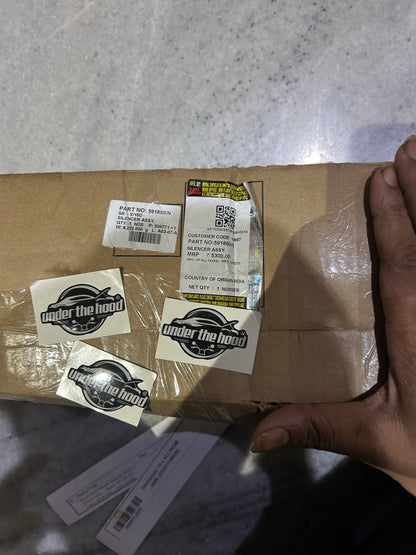 Royal Enfield Silencer Assembly 591860/N (Plated, OEM) — Classic 350 UCE BS3 & Classic 500 EFI BS3 — India Domestic