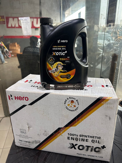 Hero Genuine Xotic+ 15W50 100% Synthetic Engine Oil 2.3L – Mavrick 440 | Harley-Davidson X440 15W50 MA2 Option