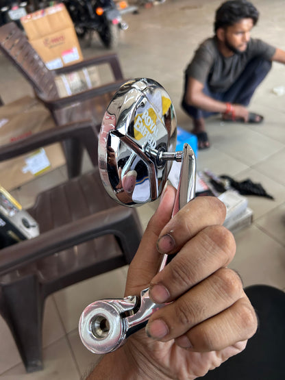 Royal Enfield Replica Bar End Mirror – Universal Fit for Classic, Interceptor, Meteor & More