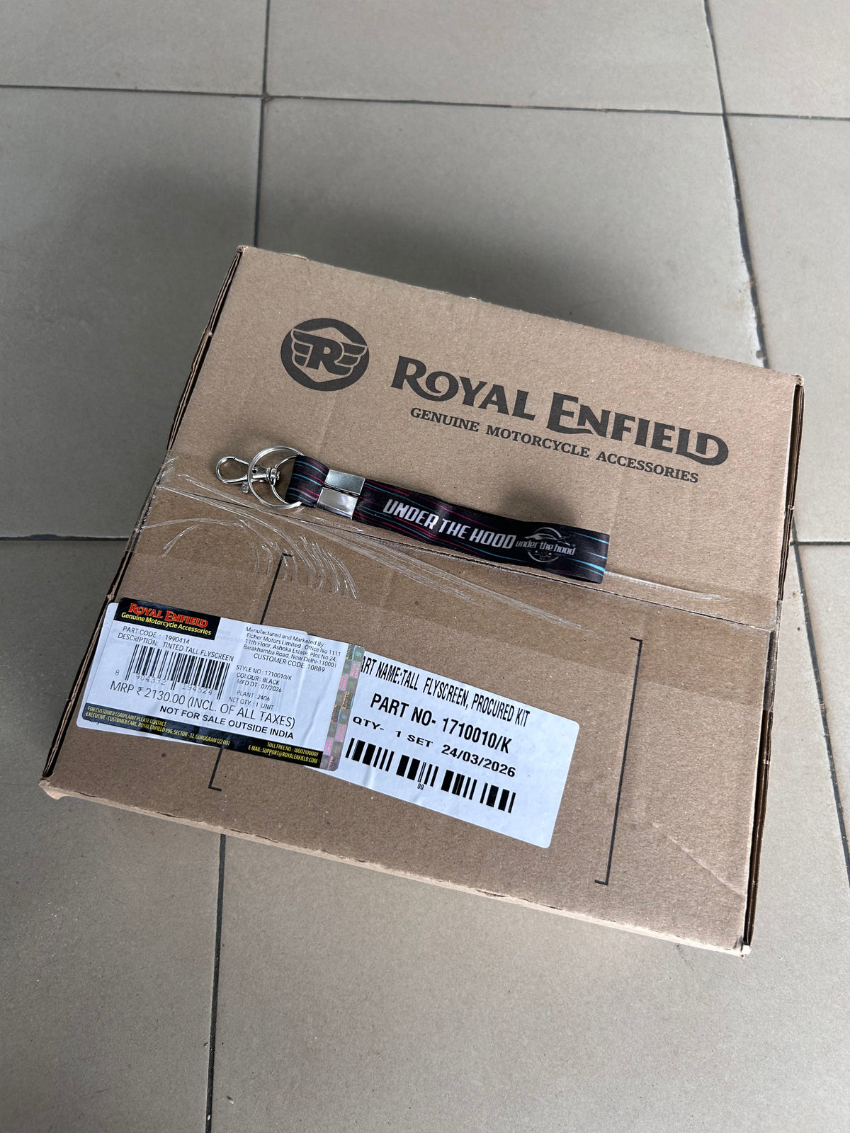 Royal Enfield Tinted Tall Flyscreen 1990414 — OEM Windscreen for Interceptor & Continental GT 650