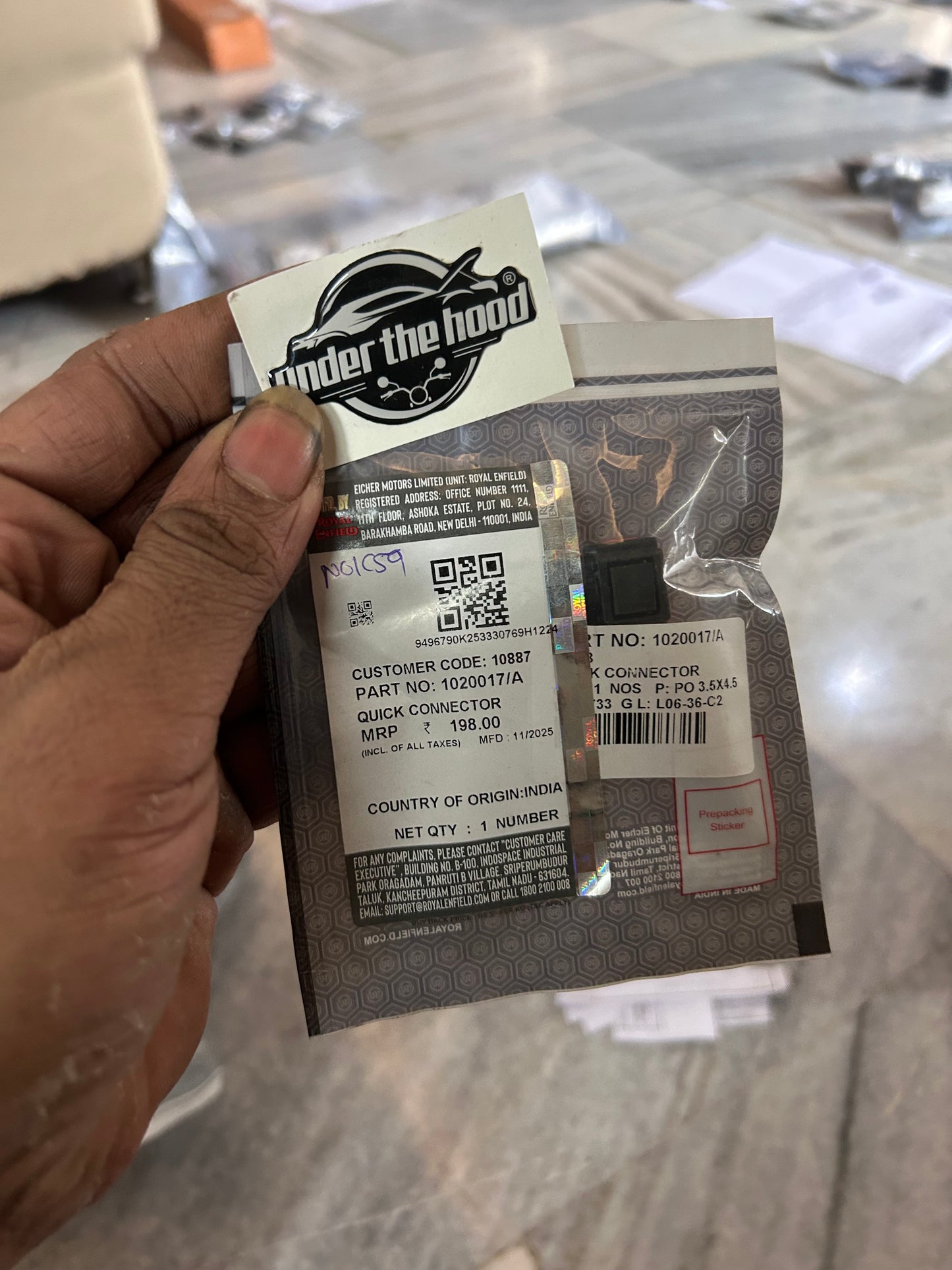 Royal Enfield 1020017/A – Quick Connector (Fuel Hose / Injector Line Quick Coupler) for Bullet 500 Euro 4 (B5) & Classic 500 Euro 4 (C5) | Genuine OEM