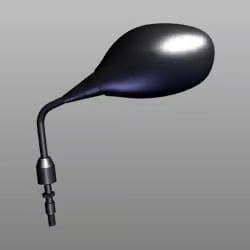 Hero Genuine Left Side Rear View Mirror Black for Super Splendor – 88120AANH01S