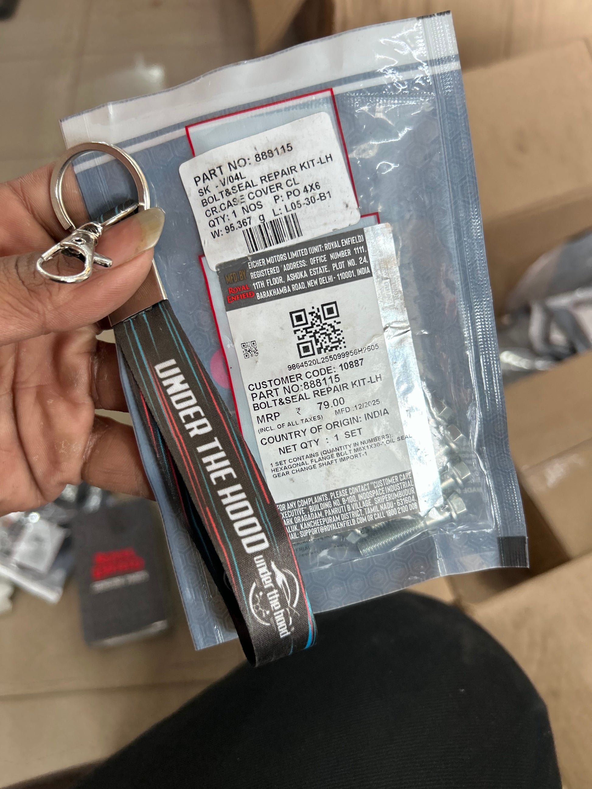 Genuine RE 888115 LH crankcase cover repair kit for Thunderbird and Continental GT 535