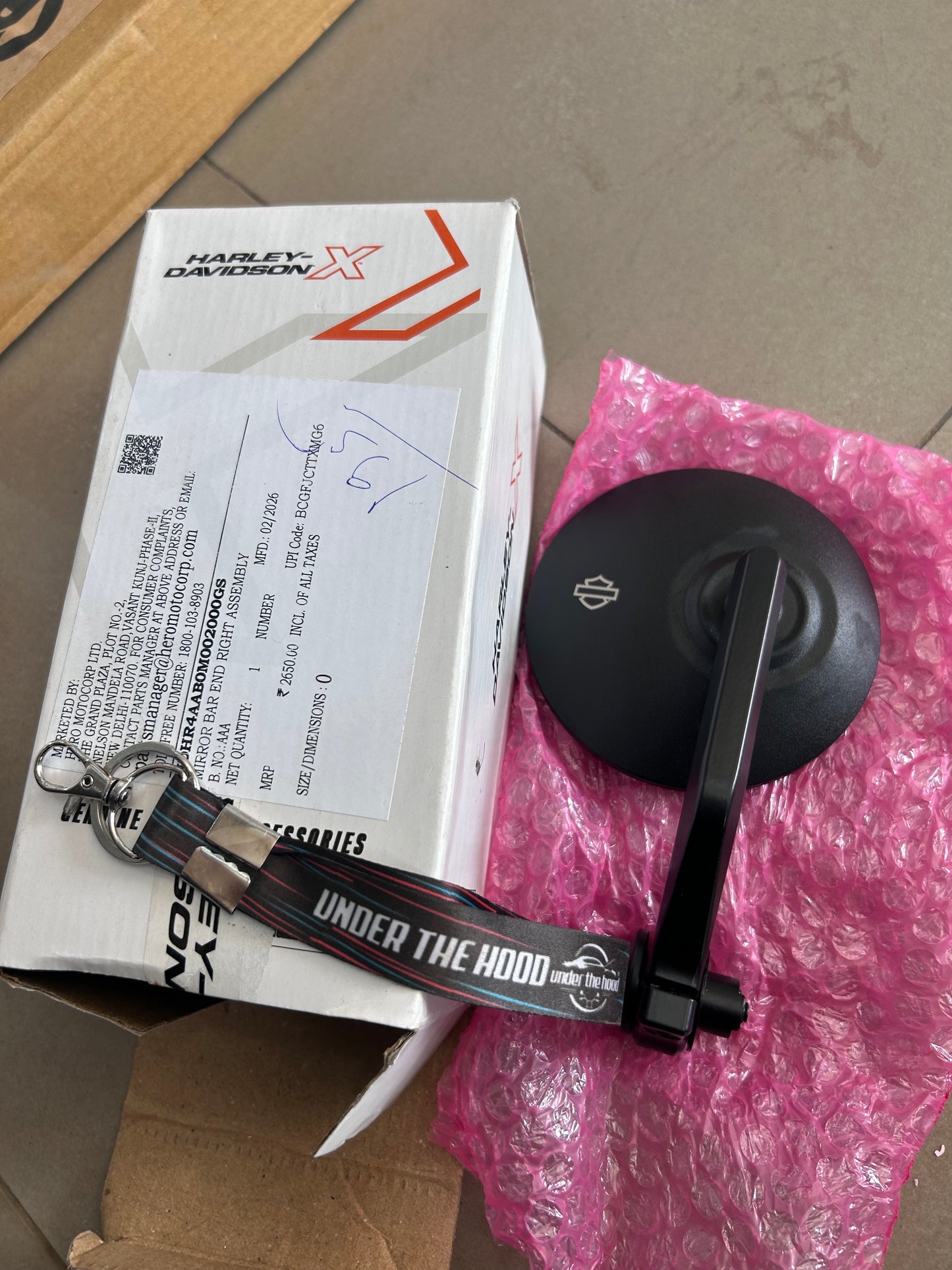 Harley-Davidson X440T Genuine Bar End Mirror Set (LH + RH) – HDHR4AAB0M001000GS + HDHR4AAB0M002000GS – Mirror Bar End Left & Right Assembly (Pair Kit)