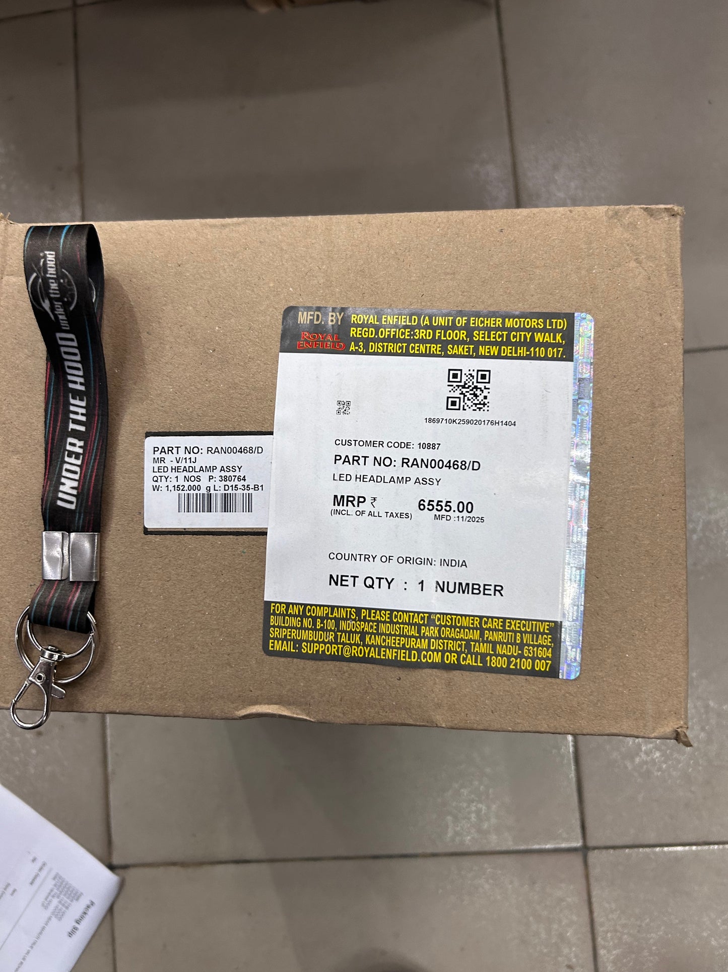 Royal Enfield RAN00468/D – LED Headlamp Assembly for Super Meteor 650 (OEM) – Retrofit Upgrade for Interceptor 650 & Continental GT 650