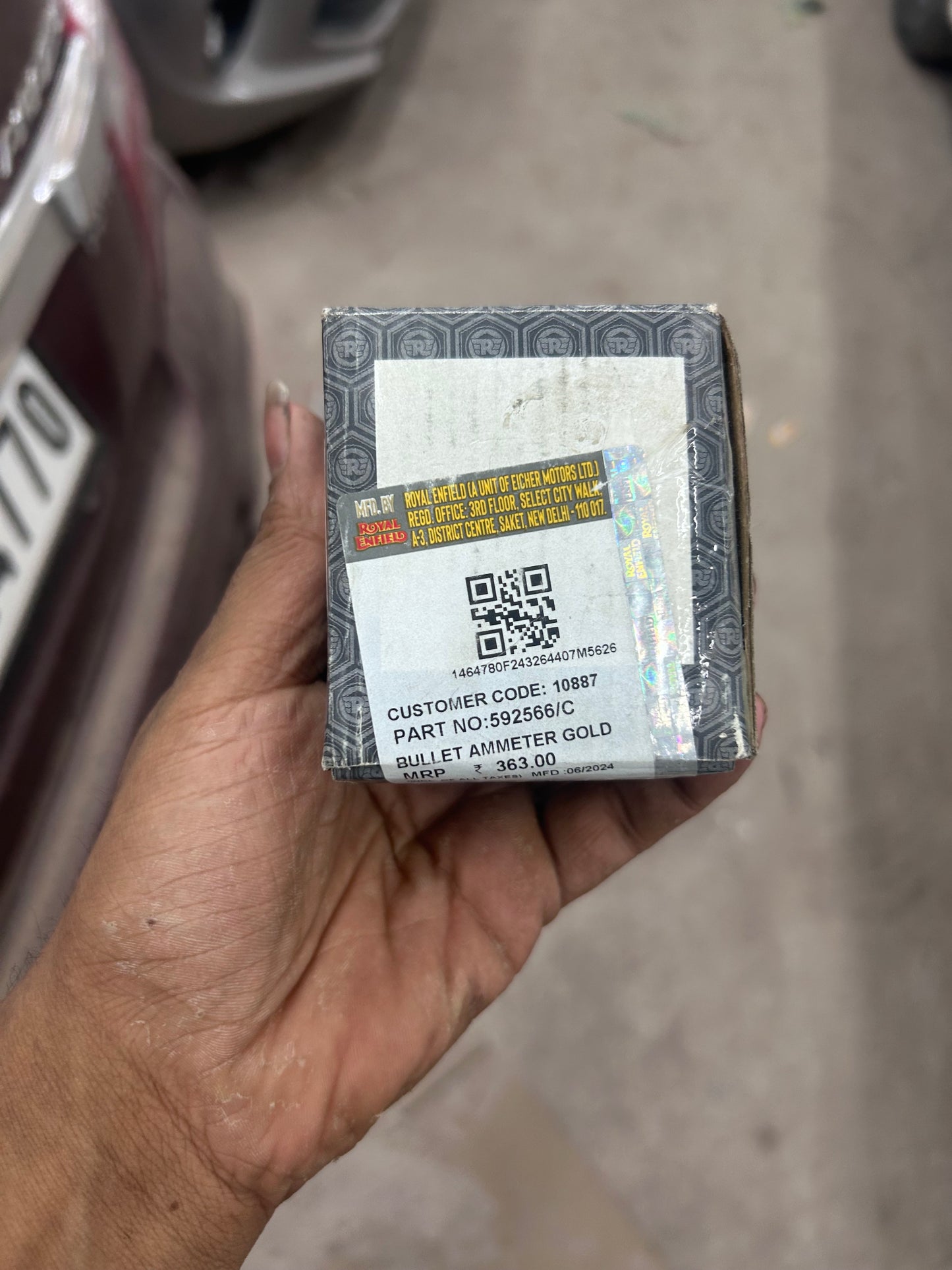 Royal Enfield 592566/C - AMMETER GOLD