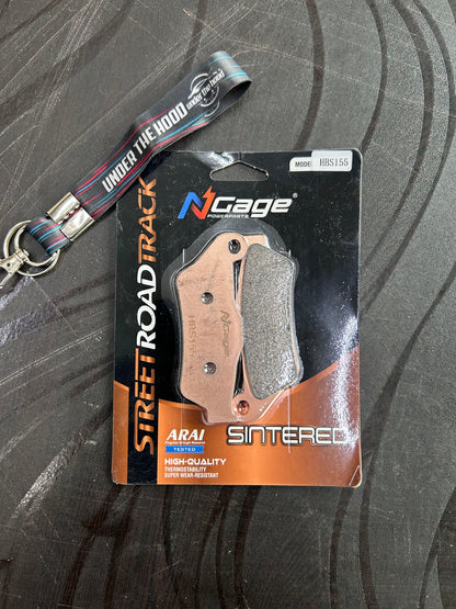 NGage HBS 155 Sintered Brake Pads – Front: Meteor/Hunter/Classic 350, Himalayan 410, NS200, MT-15 | Rear: Super Meteor/Shotgun 650 & More