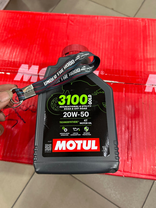 Motul 3100 Gold 4T 20W-50 Technosynthese Motorcycle Engine Oil 1L – API SP, JASO MA2