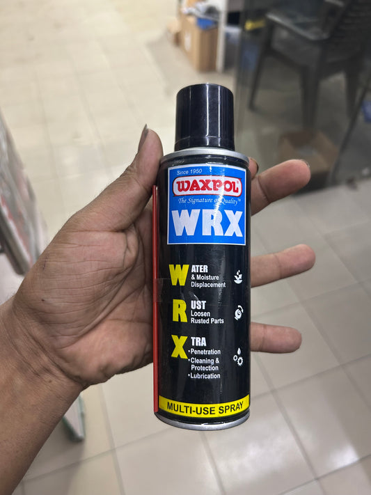 Waxpol WRX Multi-Use Spray – 225ml | Water Displacement, Rust Removal, Lubrication & Protection