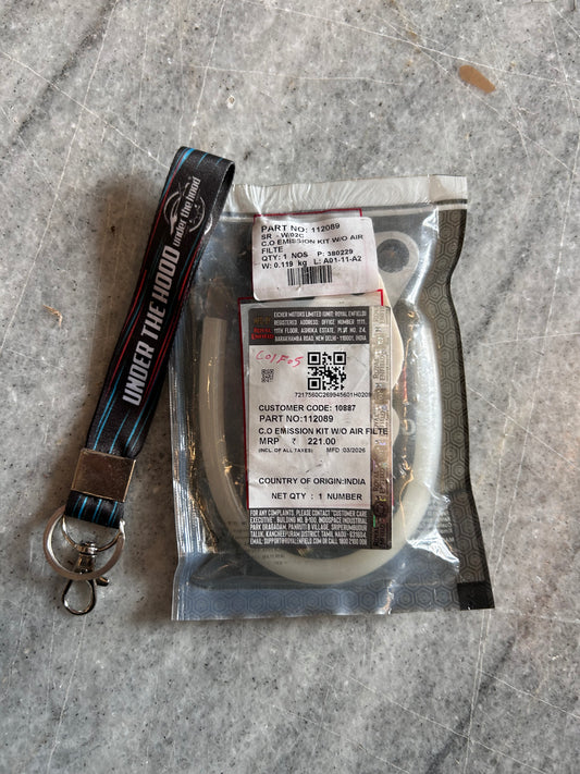Genuine Royal Enfield C.O Emission Kit (Without Air Filter) / Carburettor Flange Assembly VM24 | Bullet 350 (CI) / Electra 4S / Machismo | 112089