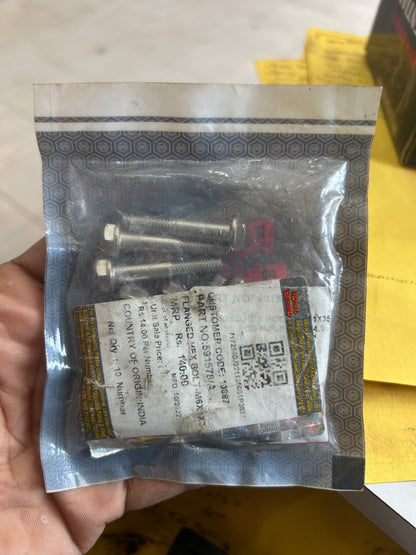 Royal Enfield 591578/A M6×35 flange hex bolt Grade 8.8 ZnFe white