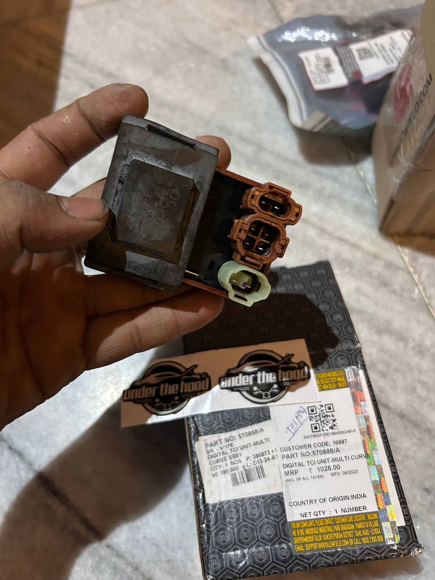 Royal Enfield 570888/A – Digital TCI Unit Multi Curve VB51 for Bullet 500 UCE (BS3) – Genuine Ignition CDI for Carb Conversion & Retrofit