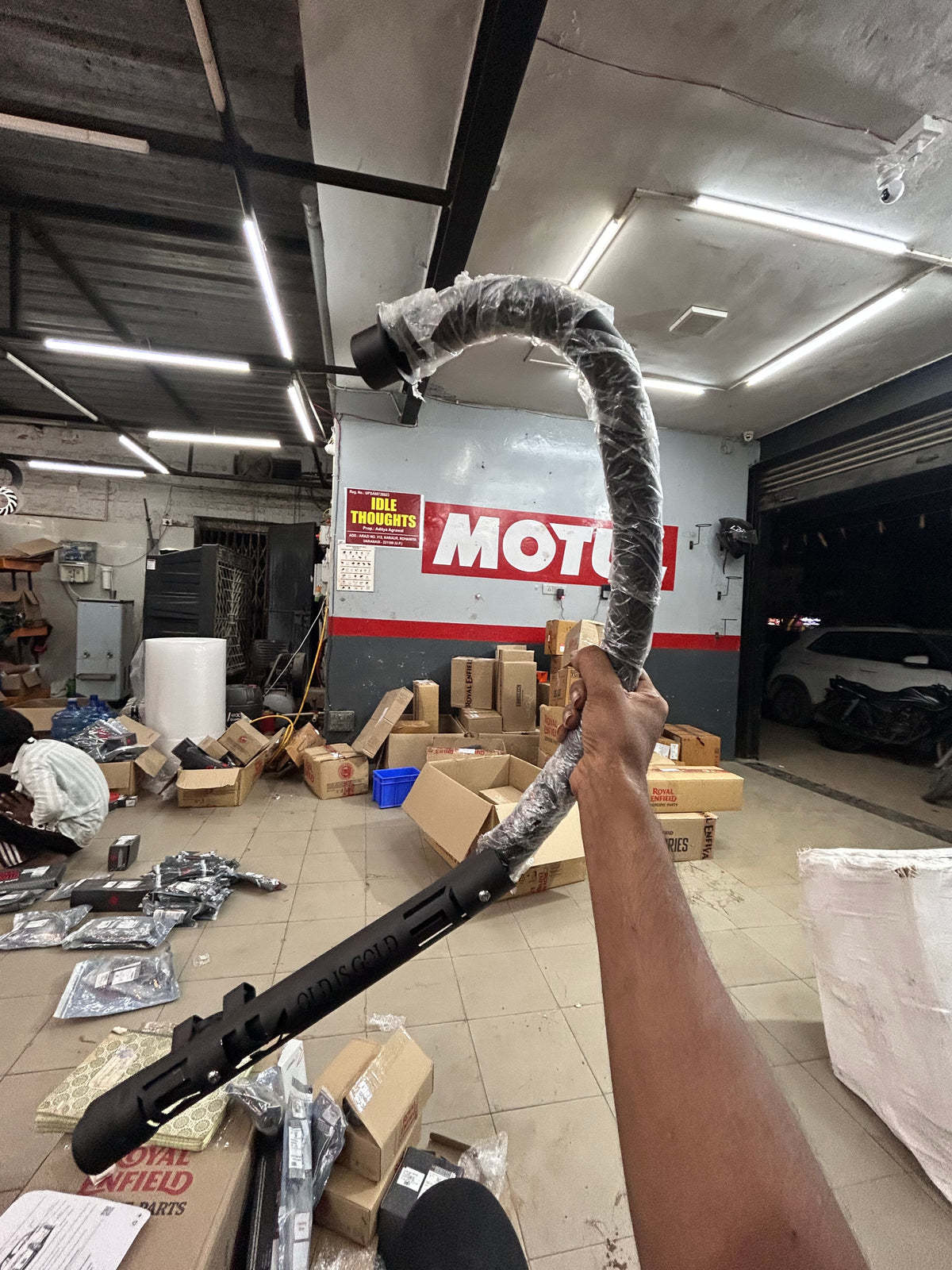 HKK Indore HKMB6C Dual-Sensor Long C Bend Pipe for Royal Enfield J-Series 350